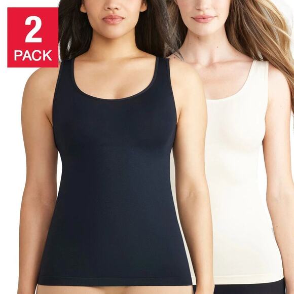 NWT Yummie Women's 2-Pack Tummy Panel Seamless Slimming Shaping Tank - Picture 1 of 9